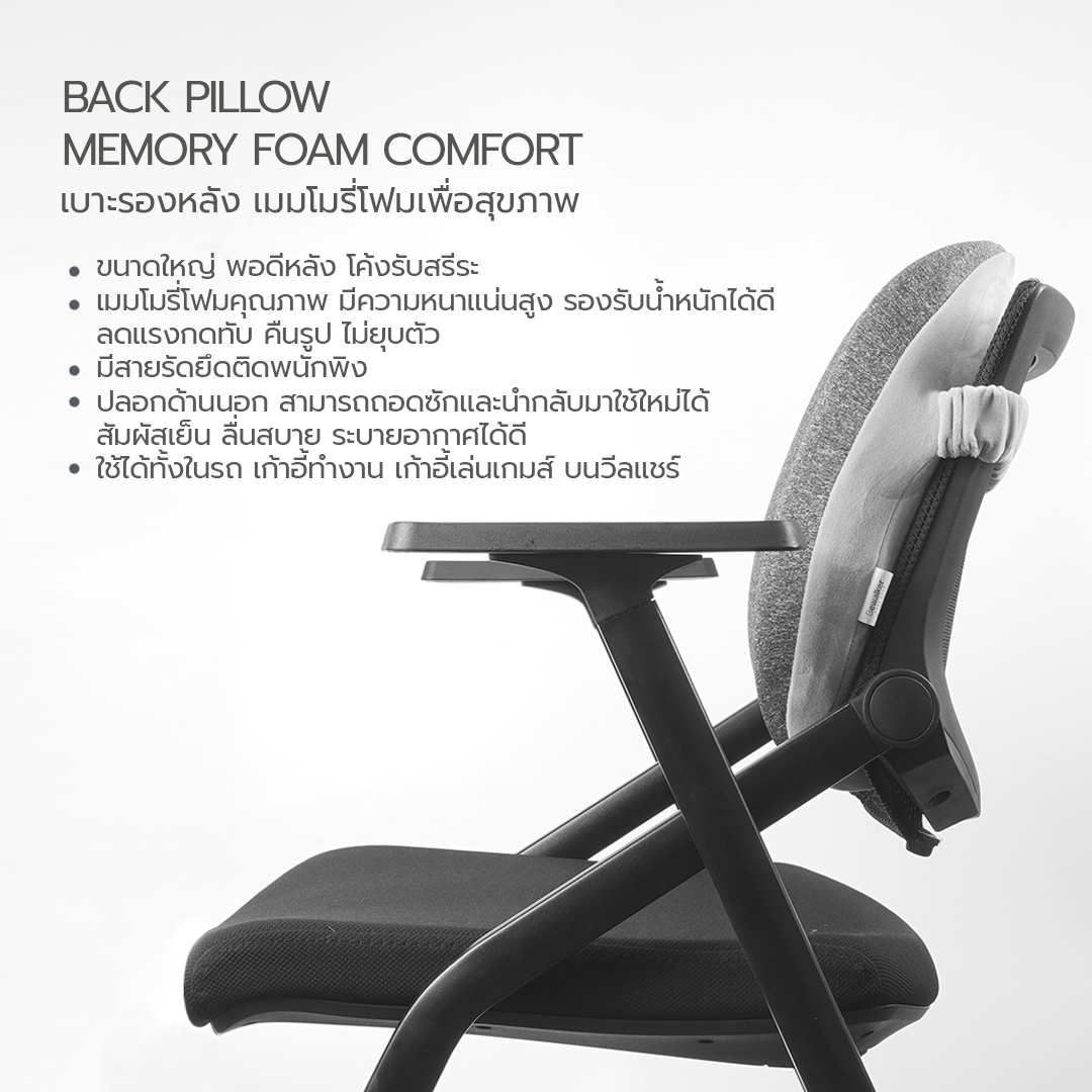 Pando Back Pillow Memory Foam Comfort