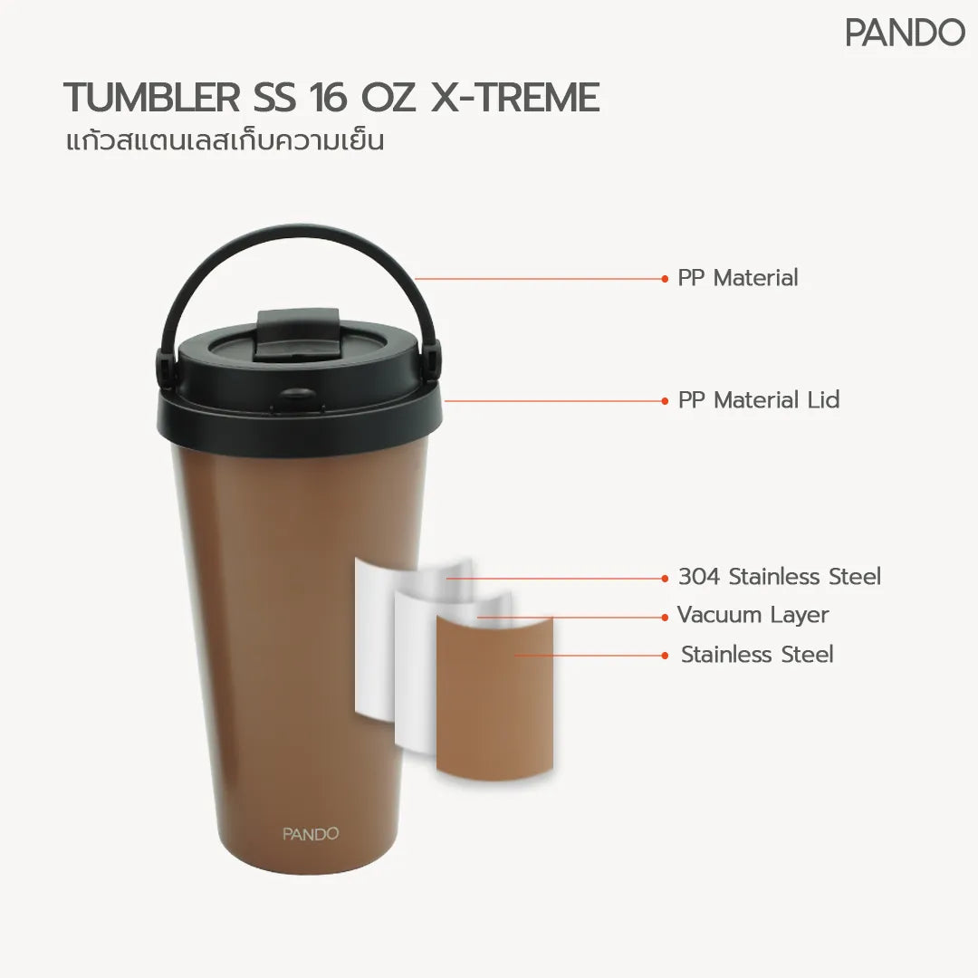 Pando Tumbler SS 16oz Alpha