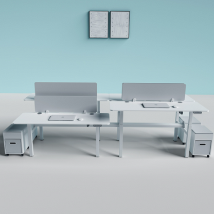 EZHome Adjustable Office Table Duo Desk Top 120x60 cm.