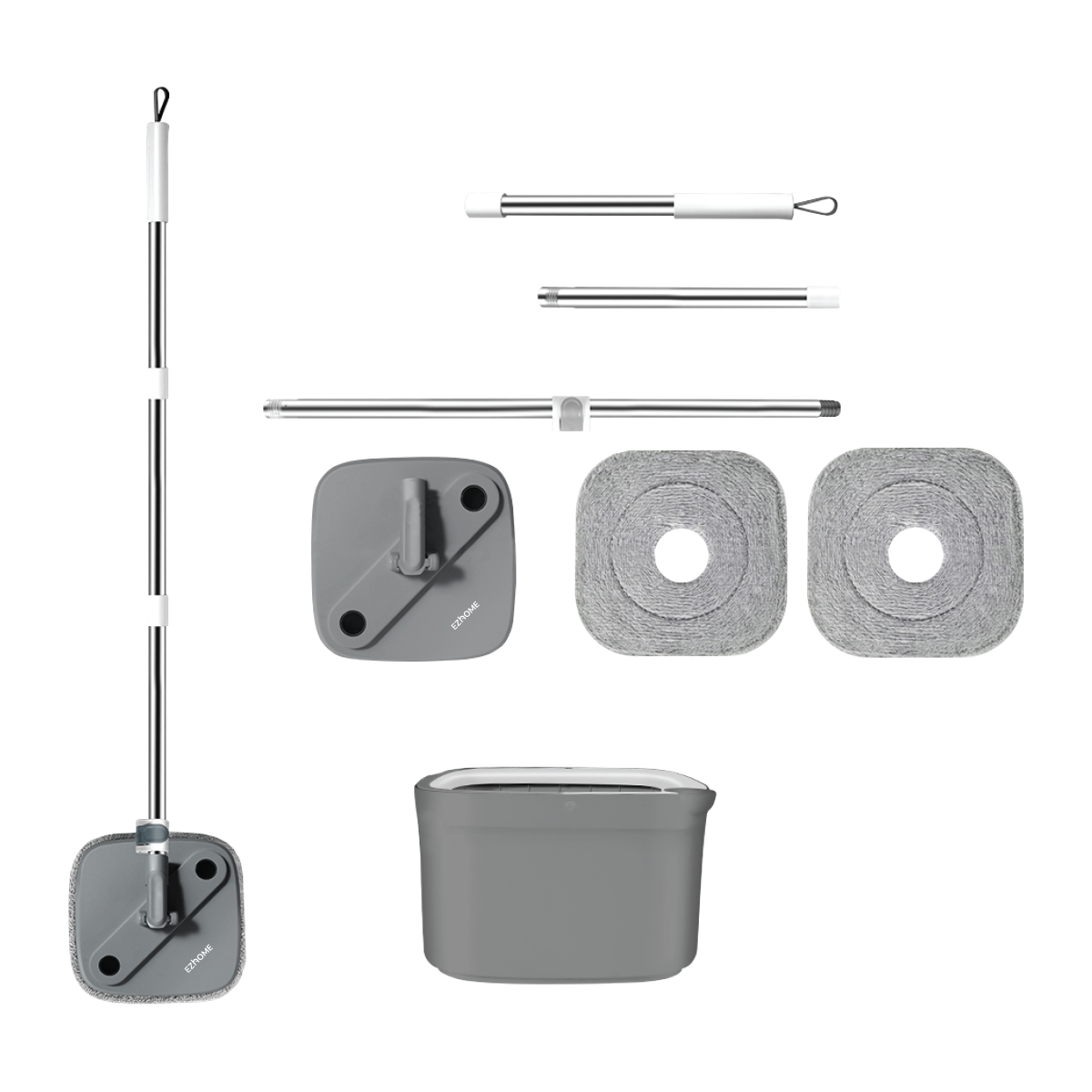 EZHome Mop Spin Square Magic EC02 - Grey
