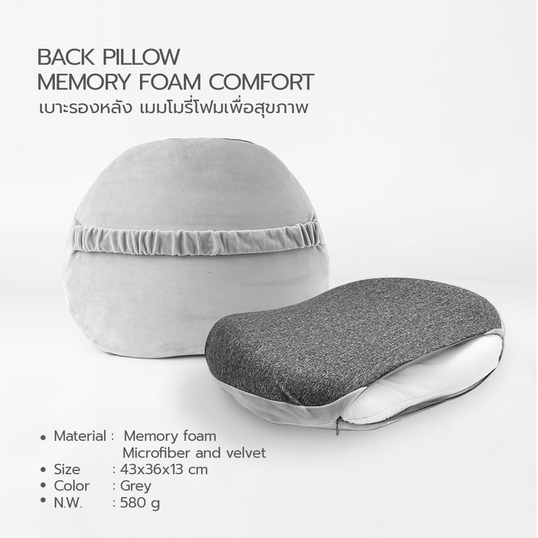 Pando Back Pillow Memory Foam Comfort