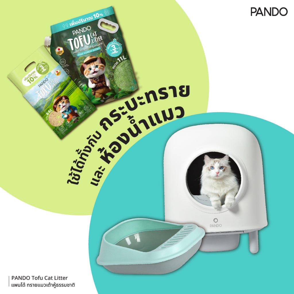 PANDO Tofu Cat Litter 6.6L (Morning White Tea Scent)