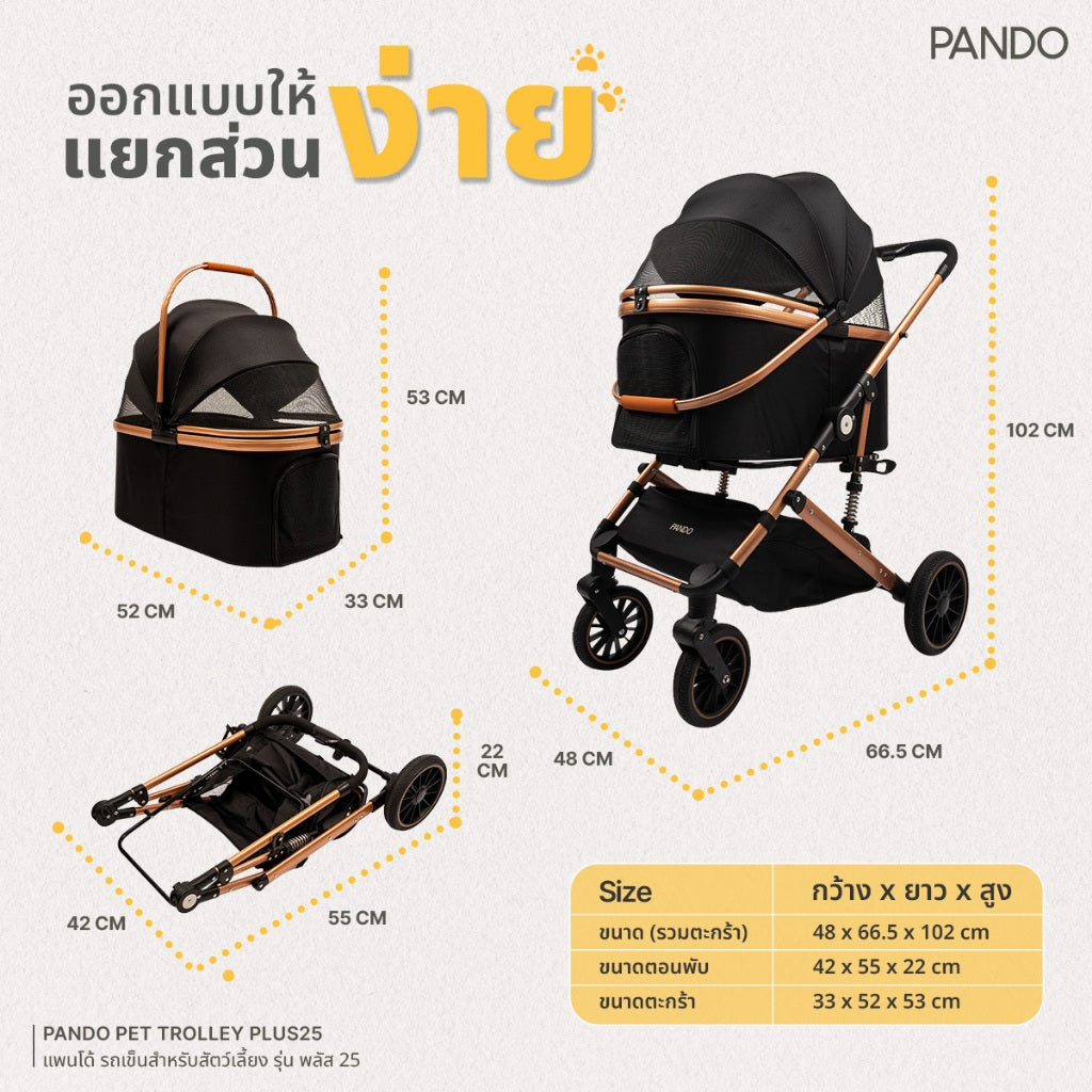 PANDO Pet Trolley PLUS25