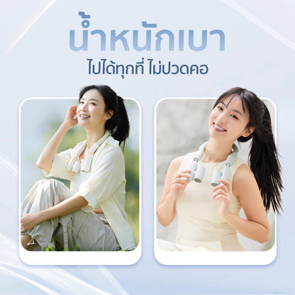 EZhome Double Cooling Neck Fan พัดลมคล้องคอ