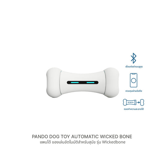 PANDO Dog Toy Automatic Wicked Bone - White
